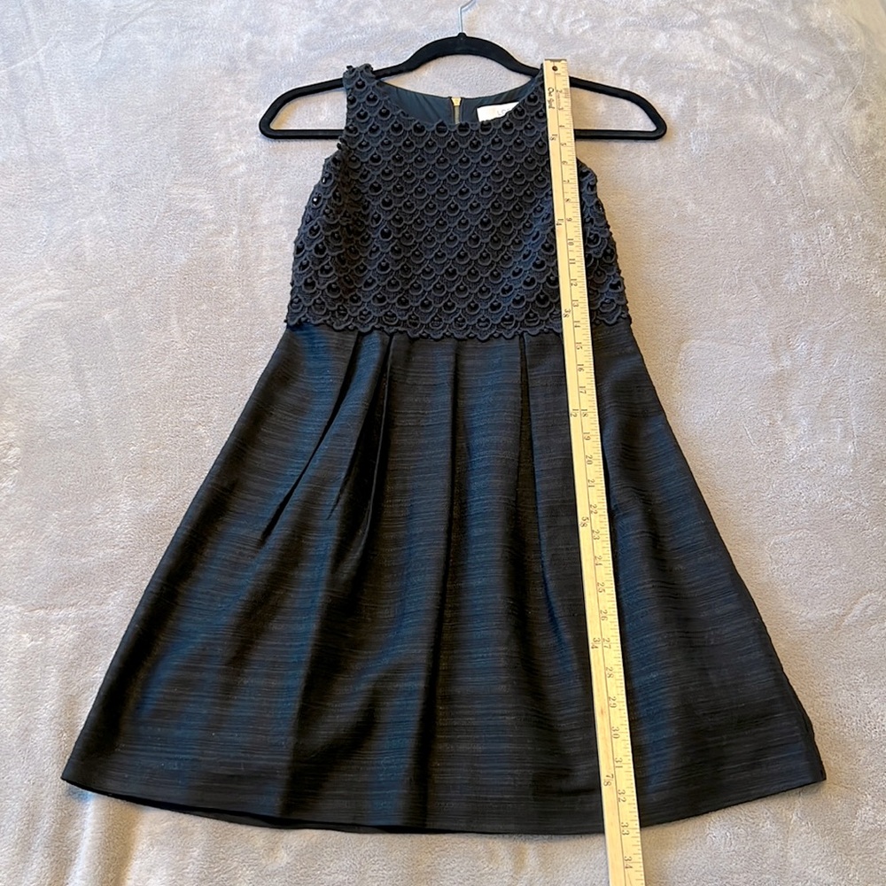 LOFT Black Woven Lace sleeveless Dress 0 Petite - Picture 15 of 16